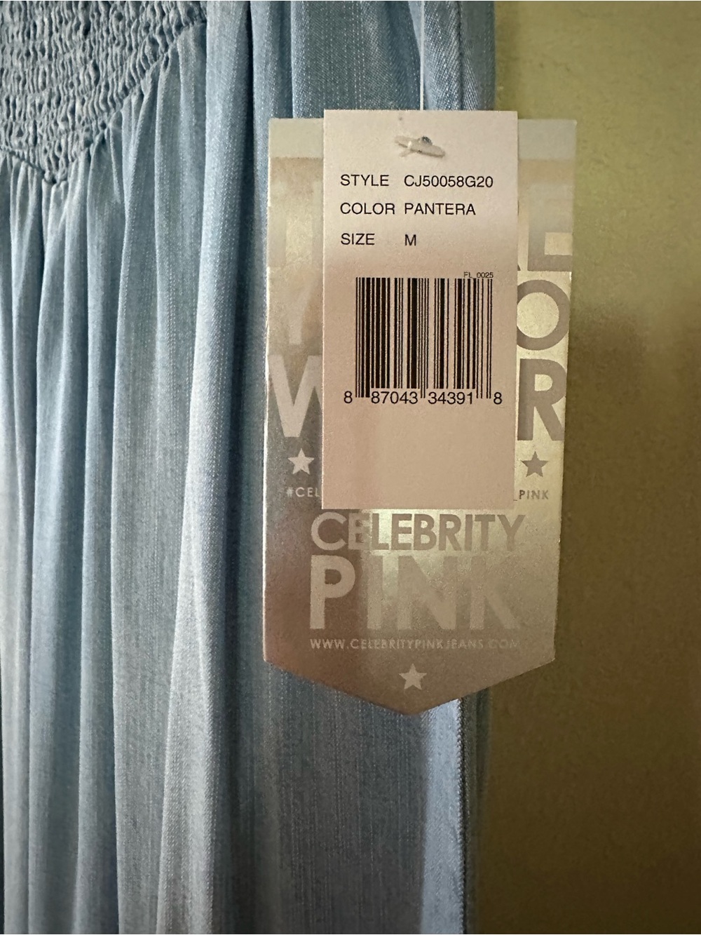 Celebrity Pink Light Blue Maxi Skirt with Cream Lace Hem - Picture 3 of 8